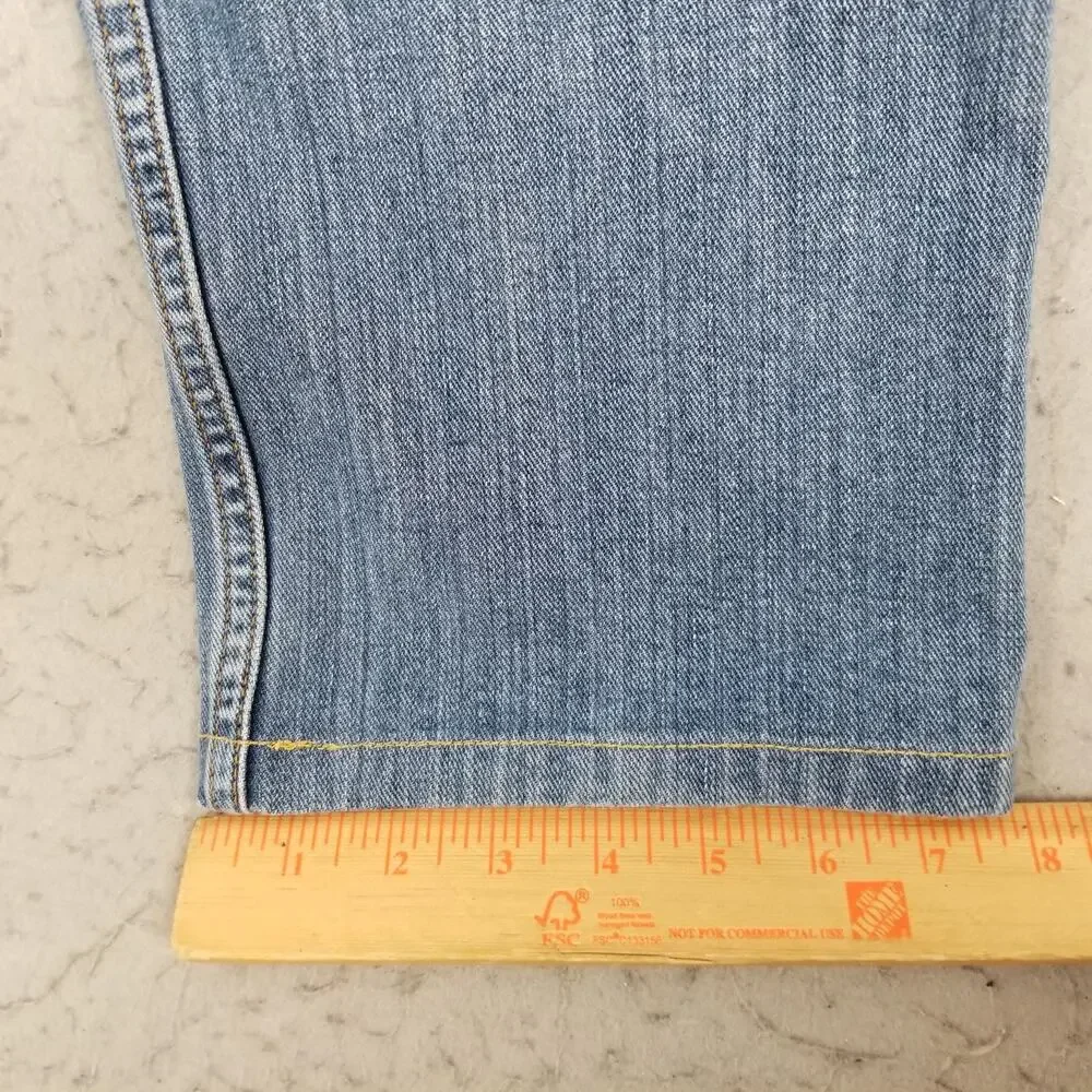 Levis 505 Jeans Mens 32x30 Blue Light Wash Straight‎ 100% Cotton Denim Pants